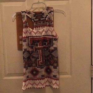 !BLACK/RED/WHITE TEXAS TECH UNIVERSITY TANK TOP!